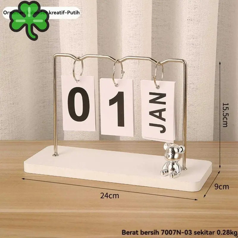 ​Kalender Meja Gaya Eropa yang Kreatif - Hiasan Kantor dan Ruang Tamu yang Estetis dan Fungsional 8