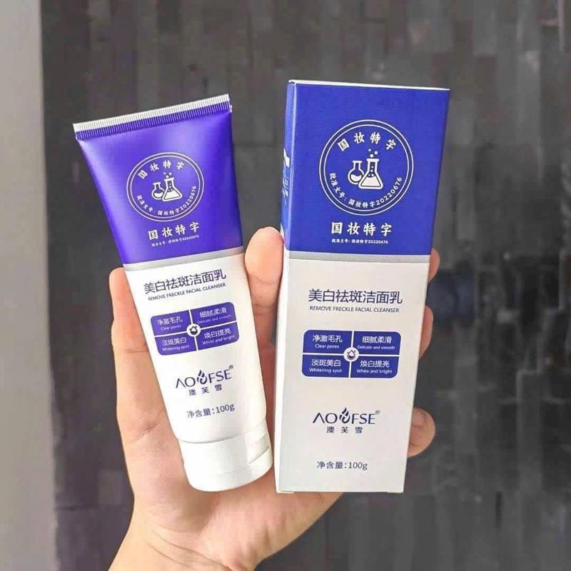 2 tuýp sữa rửa mặt Dành Cho Da Nám Sạm, Mụn Thâm Aofse ( Tặng Tẩy Tế bào chết GinBi)- 1
