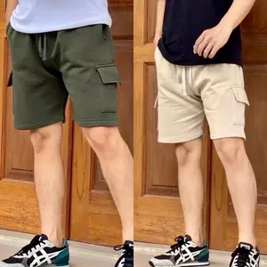 Celana Cargo Pendek Pria Dewasa Katun Fleece