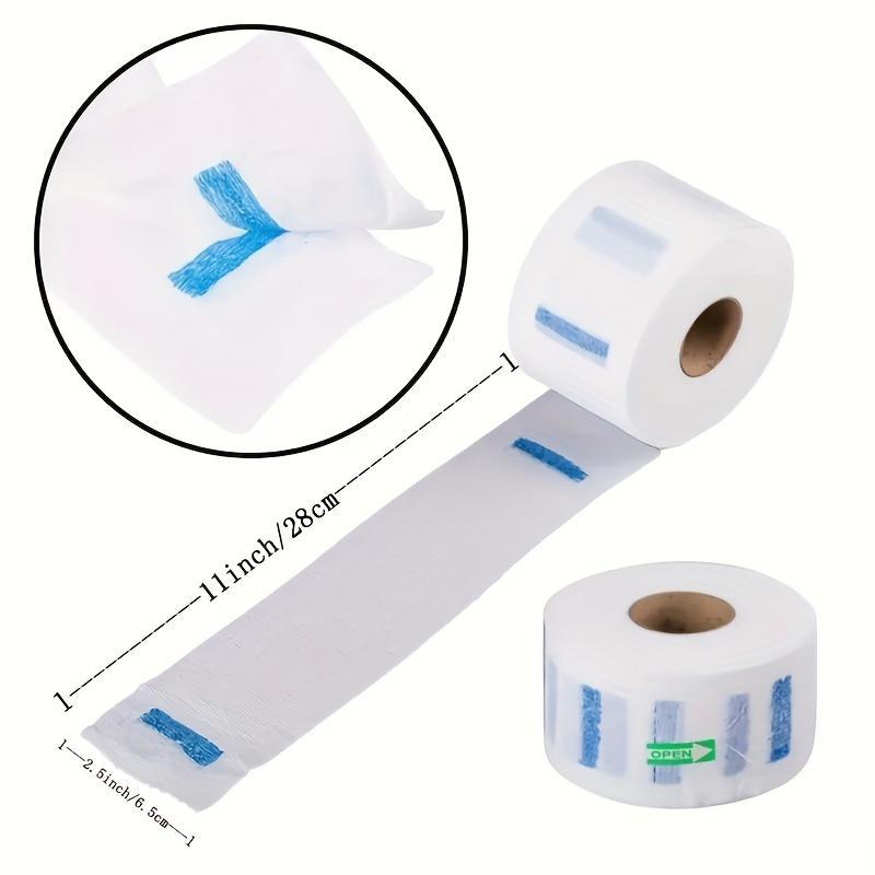 Disposable Barber Paper Neck Strips, Hairdressing Stretchy Wrap & Neck Paper Tissue Roll for Salon Haircut Styling Coloring Spa Massage, Durable Neck Patch, Neck Care Paper 3