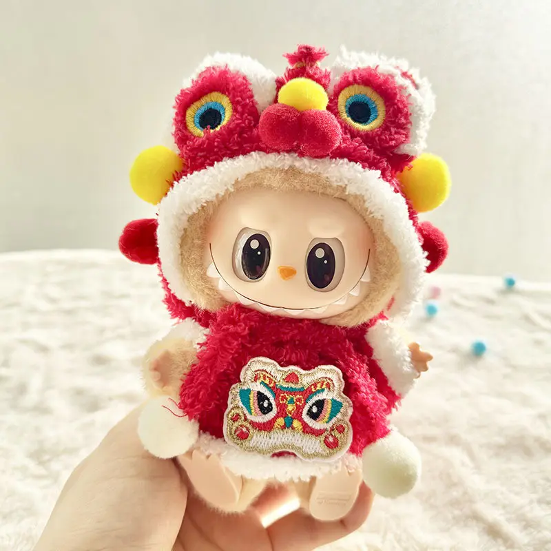 Quần Áo Búp Bê Labubu, HF, Bộ Đồ Năm Mới, Thời Trang Mini, Móc Chìa Khóa, Quần Áo Búp Bê, Dễ Thương Và Tinh Tế, Phụ Kiện Đồ Trang Trí, Thích Hợp Cho Búp Bê 15 / 17CM, Chỉ Quần Áo 2