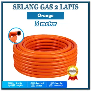 Selang Kompor Gas LPG 2 Lapis 2 - 5 Meter SNI Anti Gigitan Tikus Kuat Tahan Lama Murah
