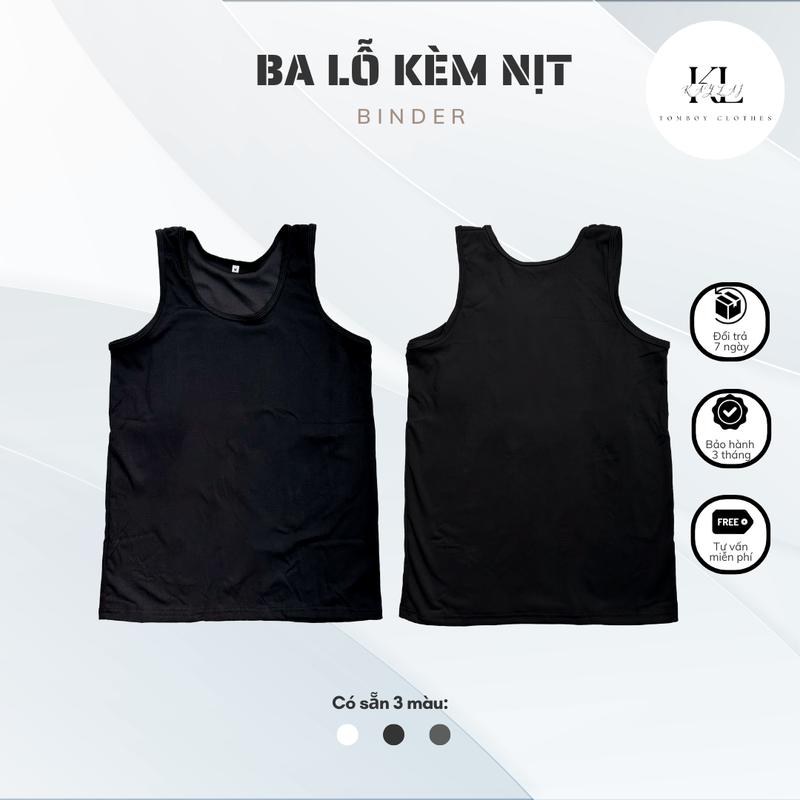 [Áo Nịt Tomboy] Ba Lỗ Dài Trong Bó Ngoài Rộng Cho Tomboy - Trans - Sb   Nam Thun Cotton Menswear áo nịt tomboy