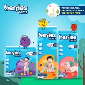 Celana Popok Bayi Berries dengan Indikator Pipis Ukuran M/L/XL
