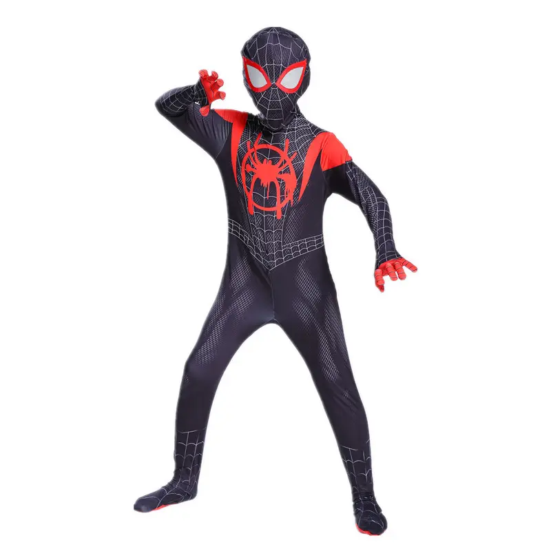 Children Red No Return Spider-Man Tights Boy Black No Return Role Play Suit Halloween Performance Costume