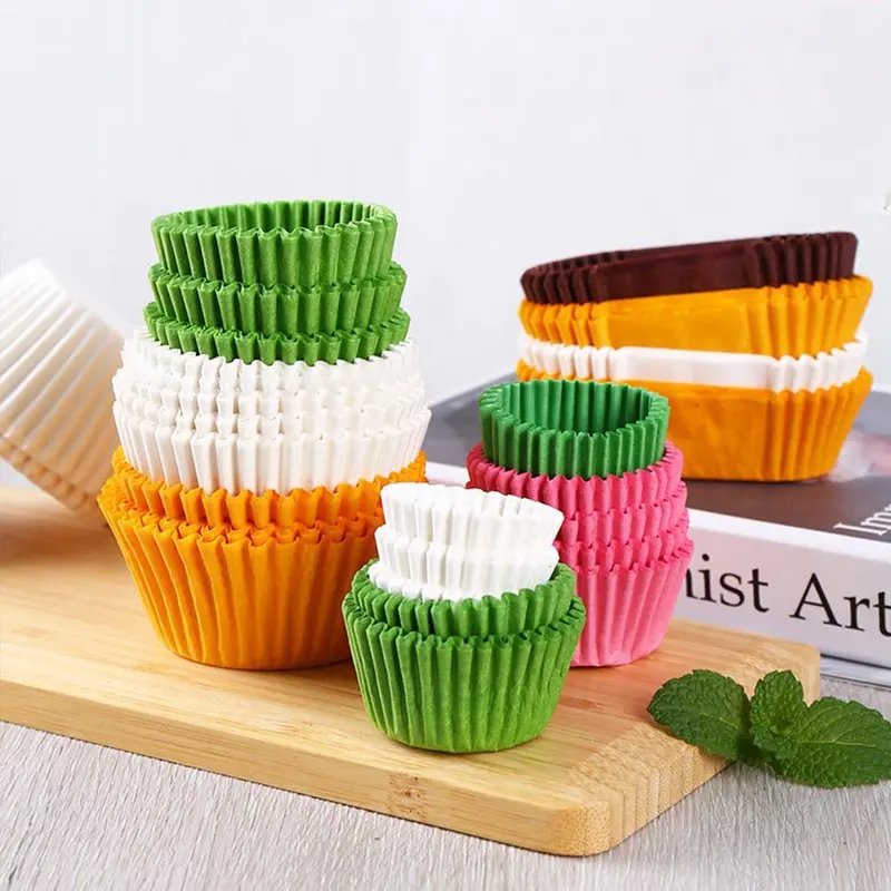 Tấm Lót Bánh, 500 / 1000 Cái, Dụng Cụ Làm Bánh Gia Đình & Nhà Bếp, Cốc Nướng Bánh, Hộp Đựng Bánh Nướng Xốp Giấy Gói Bánh Cupcake Cốc Giấy Làm Bánh, Giấy Lót Giấy Sô Cô La 0