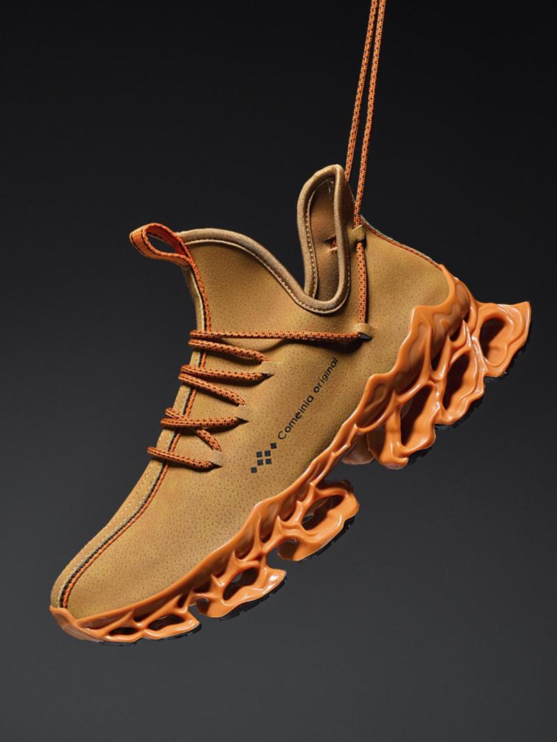 Product Introduction of Men's Letter Print Lace Up Walking Shoes, Casual Sporty Waterproof Sandproof Sneakers, Breathable Comfortable Sports Shoes for Daily Wear 1