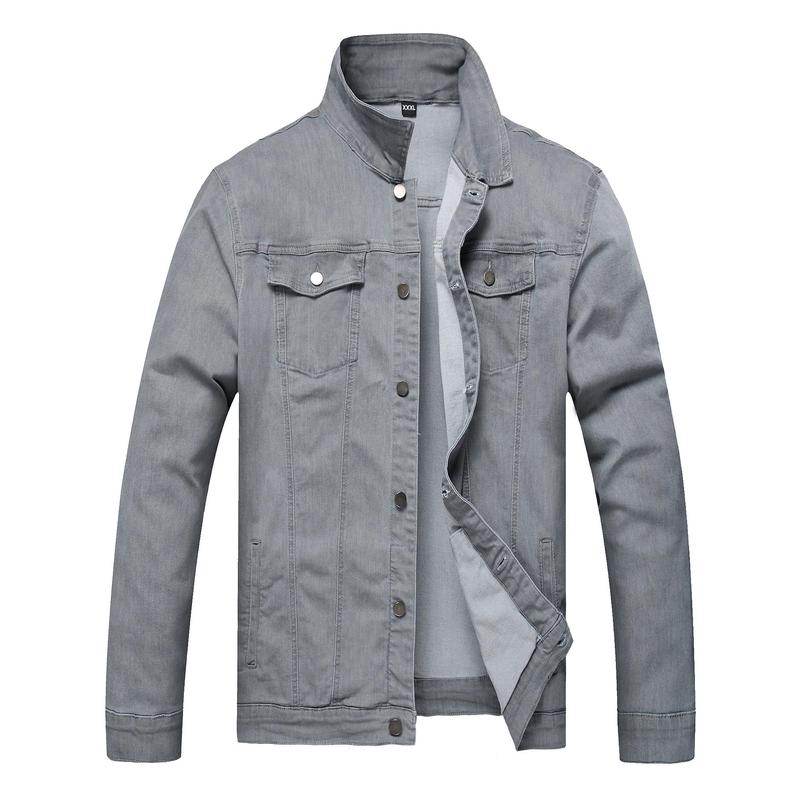 TikTok Shop Jean Jacket For Men Distressed Slim Denim Jacket