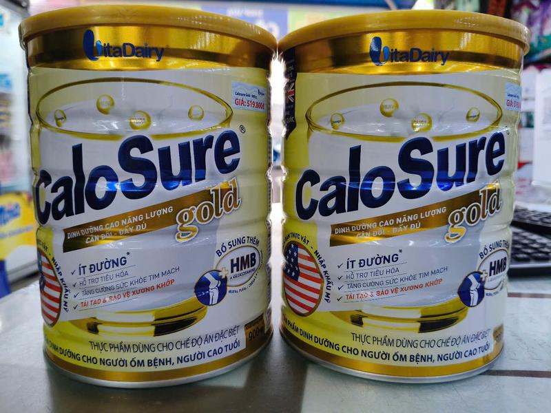 Vitadairy Sữa bột Calosure Gold ít đường lon 900g - bổ sung năng lượng cho người trung niên và cao tuổi