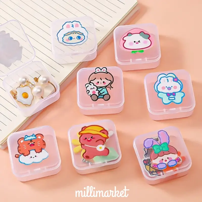 KOTAK MINI KECIL TRANSPARAN / Tempat simpan Obat perhiasan anting cincin box memory card / packing permen / mini storage transparant 4