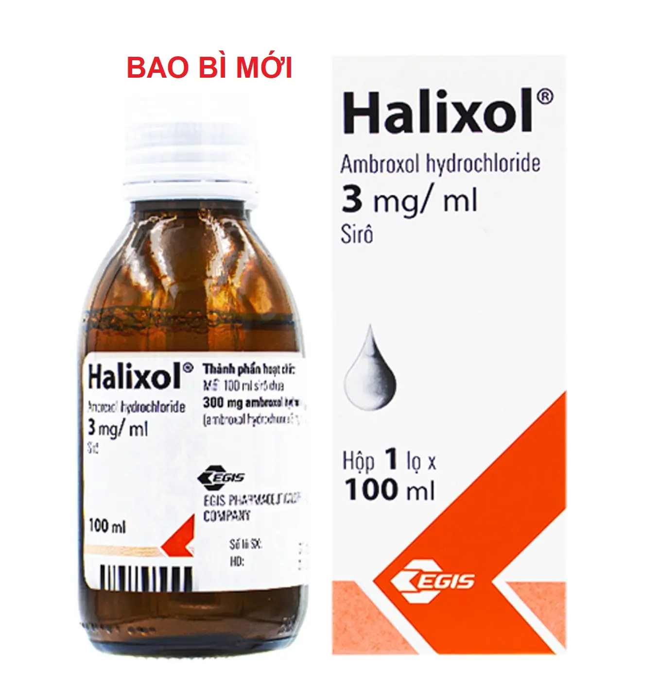 Siro Ho Halixol Long Đờm Cho Bé Chính Hãng Hungary Chai 100ml