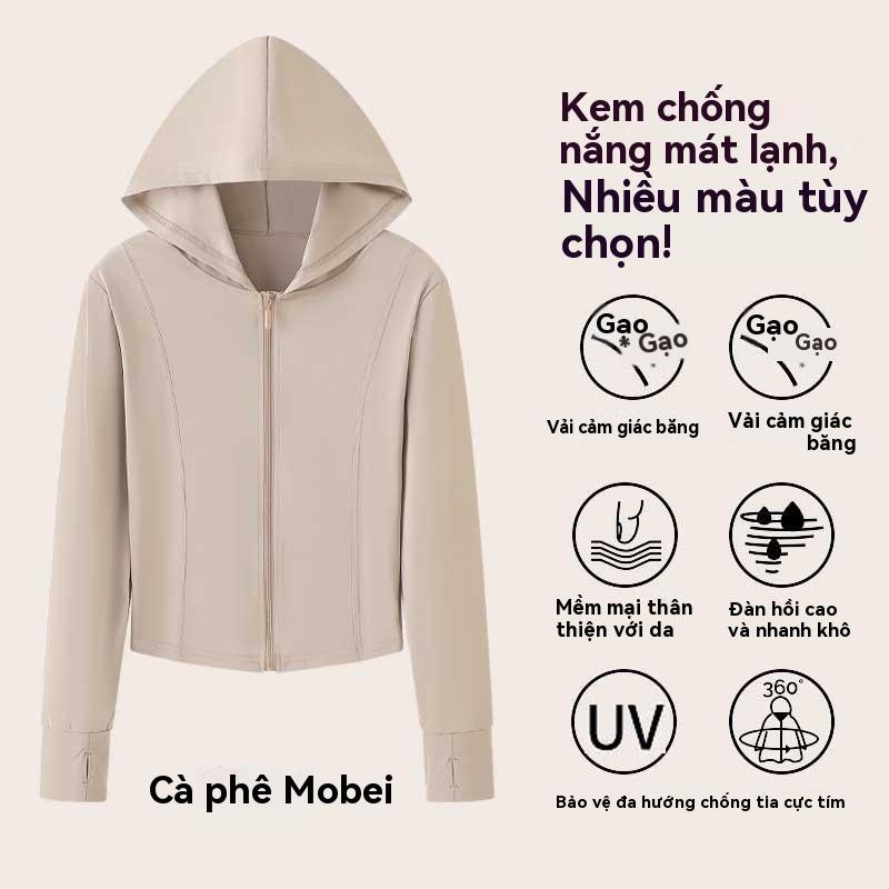 Quần Áo Chống Nắng, Chống Tia UV, Cảm Giác Băng Mùa Hè, Quần Áo Da Thoáng Khí, Thích Hợp Cho Các Hoạt Động Ngoài Trời, Áo Khoác Thể Thao, Mỏng 7