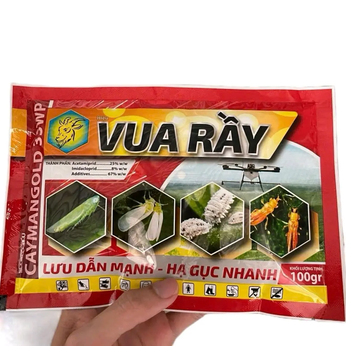 Sản phẩm Vua rầy Acetamiprid + Imidacloprid 100gr Chuyên dùng sầu riêng