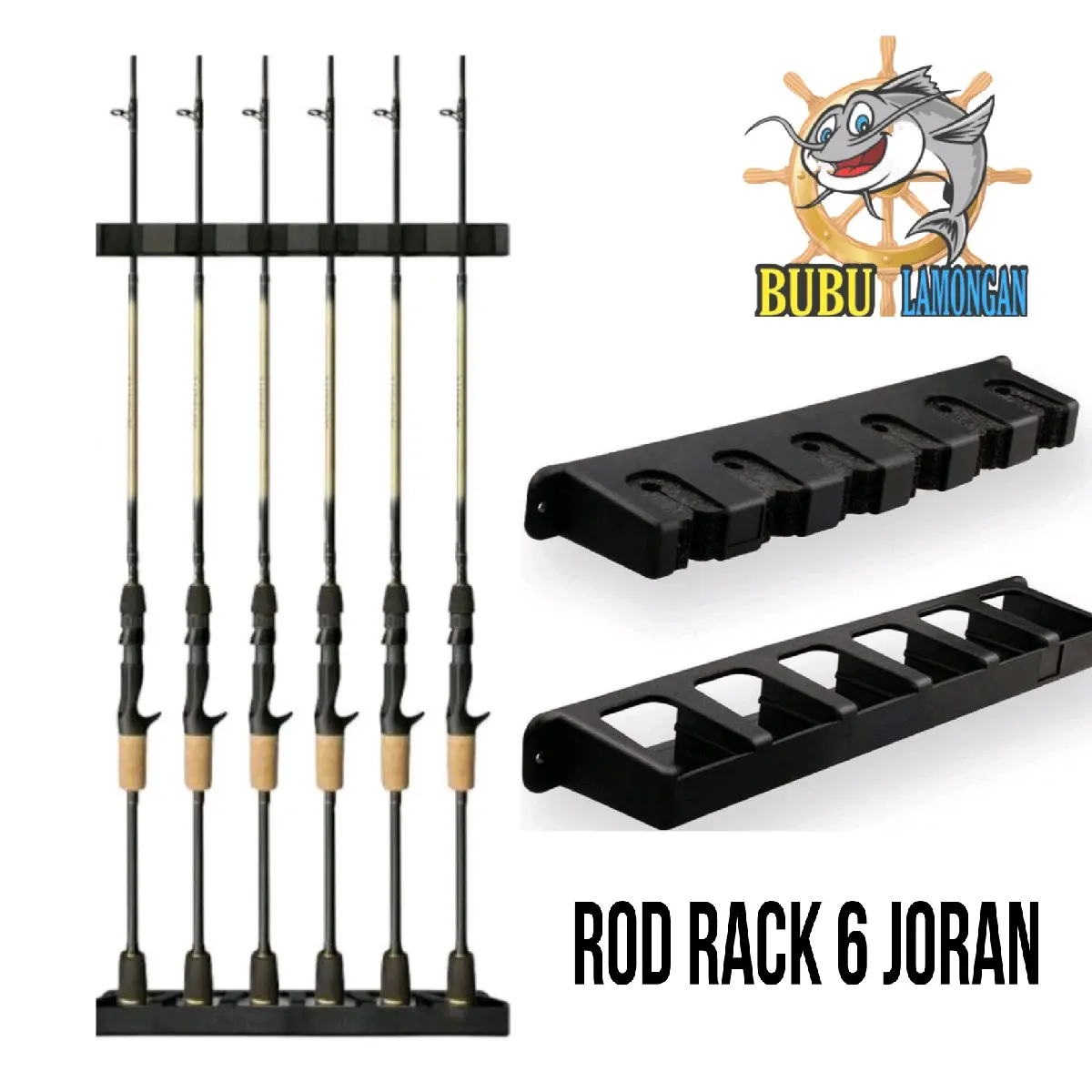 Rod rack tempat joran dinding Plastik