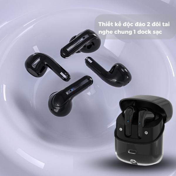 Tai nghe Bluetooth, Phiên bản DX16, Nút cảm ứng ENC, Khử tiếng ồn, Âm Nhạc mượt mà, Tai Nghe Không Dây, Thích hợp cho các cặp đôi, Hai cặp, Âm thanh Bluetooth, Khử tiếng ồn, Mới, Năm 2024 Earphone 5