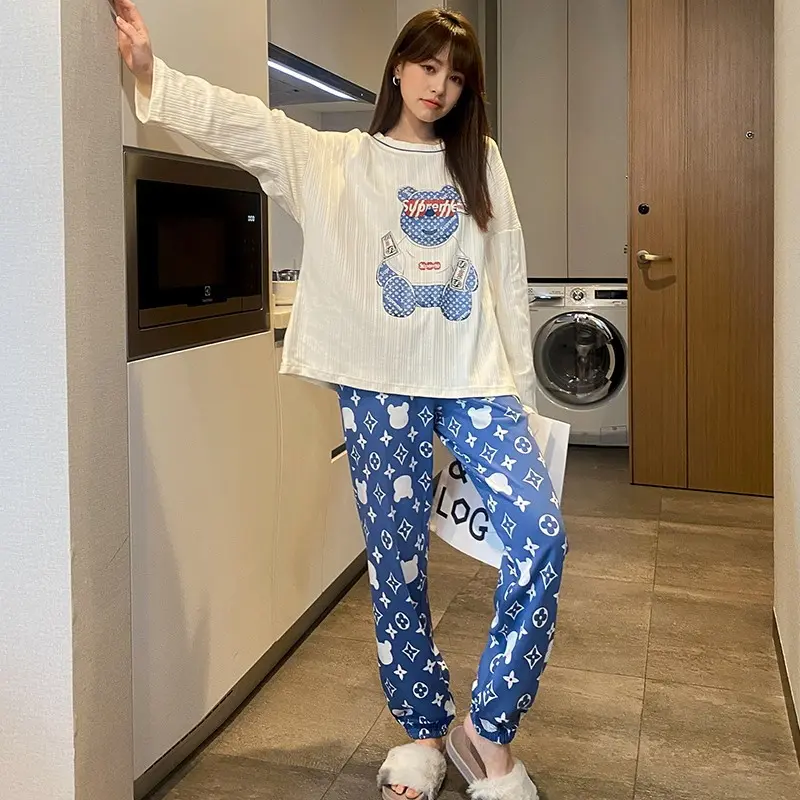 Đồ ngủ nữ pijama tay dài mặc nhà cotton mềm mại cao cấp CTD1 Nhung ÁoNăm 2025 mớiTOP❤️
