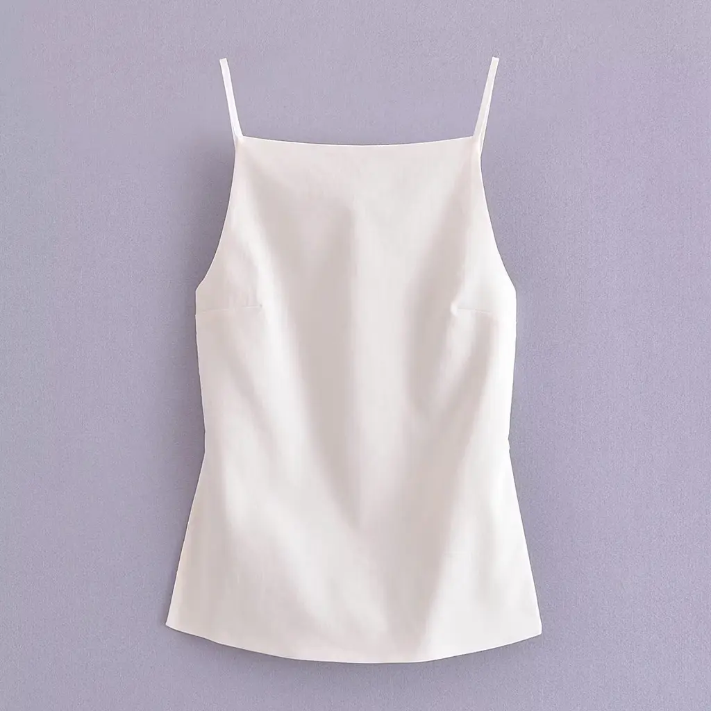 Solid Color Sexy Foldable Backless Vest 2437