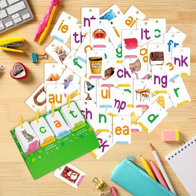 Word Shape Color Cognition Math Themed Flash Cards, 1 Count Reading Counting Spelling Learning Cards, Creative Learning Toy for Gifts 5