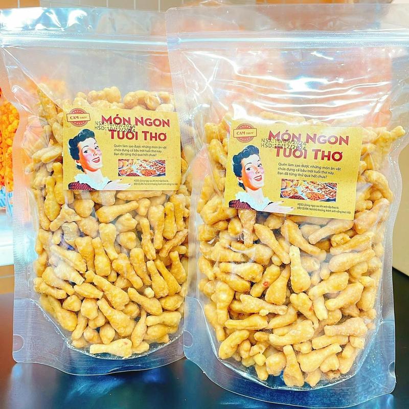 Combo 1 Kg Bánh Đùi Gà Bơ Tỏi Giòn Ngon - Snack Ăn Vặt Nhà Cam