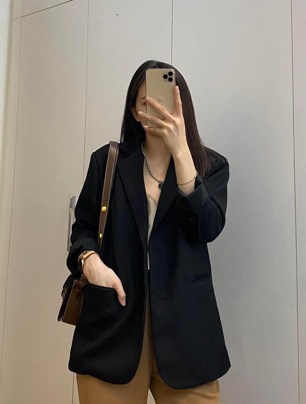 Áo Blazer Áo Vest khoác 2 lớp tay dài có túi thật 2 bên hai cúc ảnh thật Top Jacket