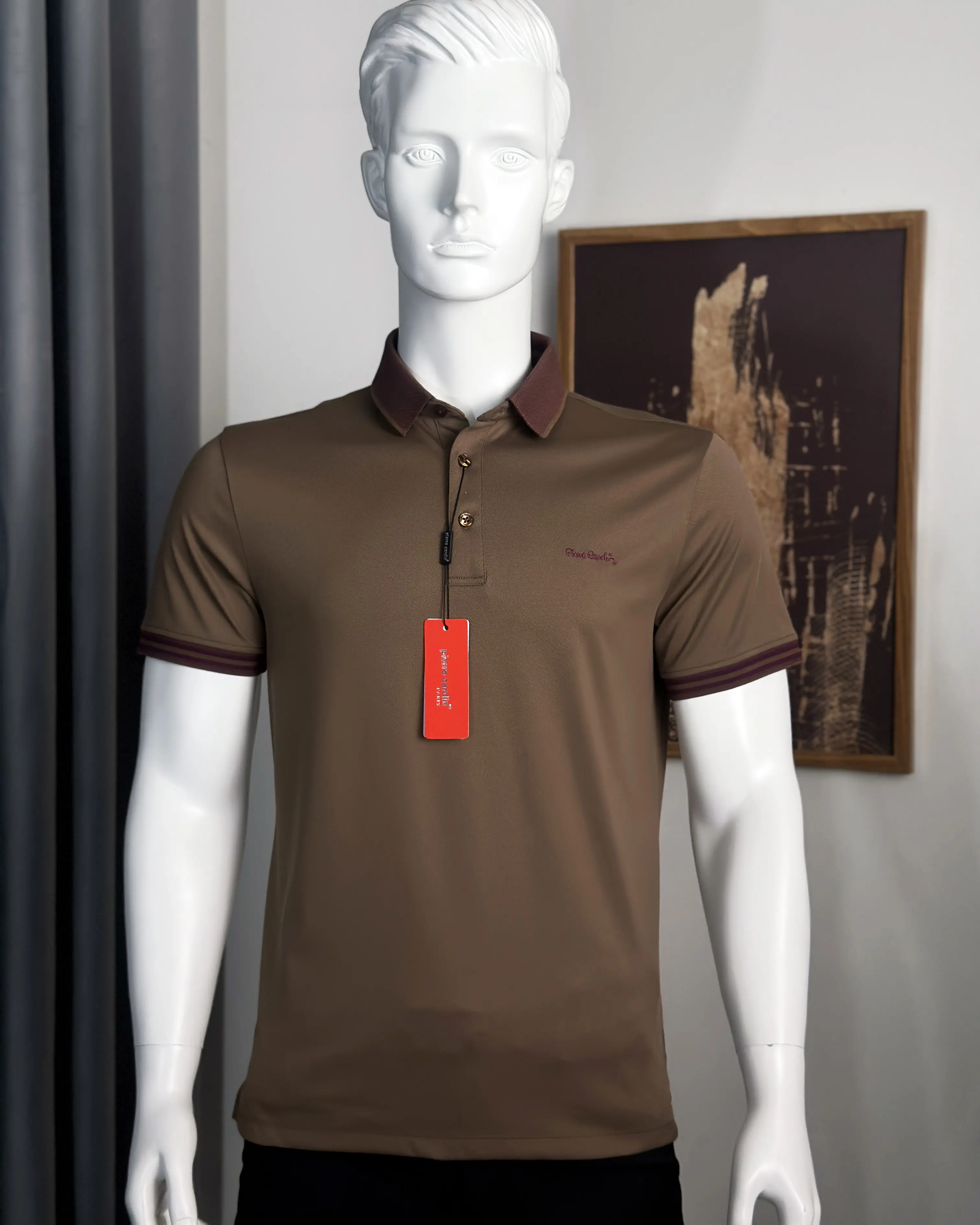Áo Polo, Áo Thun Nam Pierre Cardin Vải Cotton Cá Sấu, Thoáng mát, Form Đẹp Mẫu Mới 2025