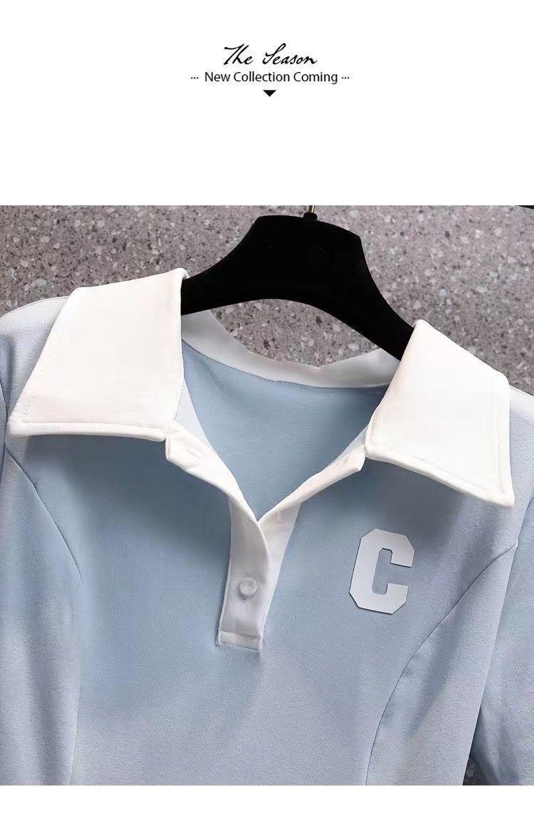 Product Introduction of Váy Cổ Polo, Phong Cách Mùa Hè, Dành Cho Nữ, Phong Cách Mới Mùa Hè 2024, Eo Bó Sát, Ôm Vừa Vặn, Váy Ôm Chữ A, Thời Trang, Dễ Phối Đồ 7