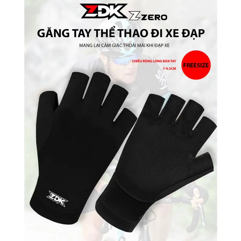 Găng Tay Xe Đạp Nửa Ngón ZDK Z Zero Thoáng Khí, Chống Trơn Trượt |Voisport1  Bao Tay 5