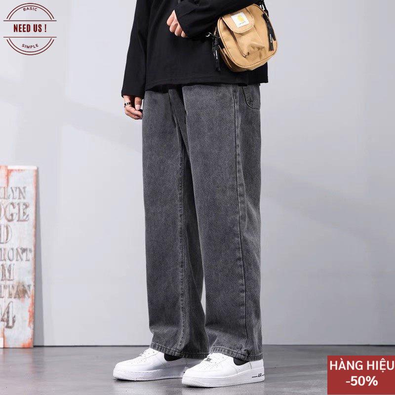 Product Introduction of phong cách năng động Quần jean nam ống suông Rộng Cạp Cao NEEDUS, Quàn bò nam đen xám chất jeans cao cấp SR01 hottrend 2022 Menswear Pants Baggy Quần 48