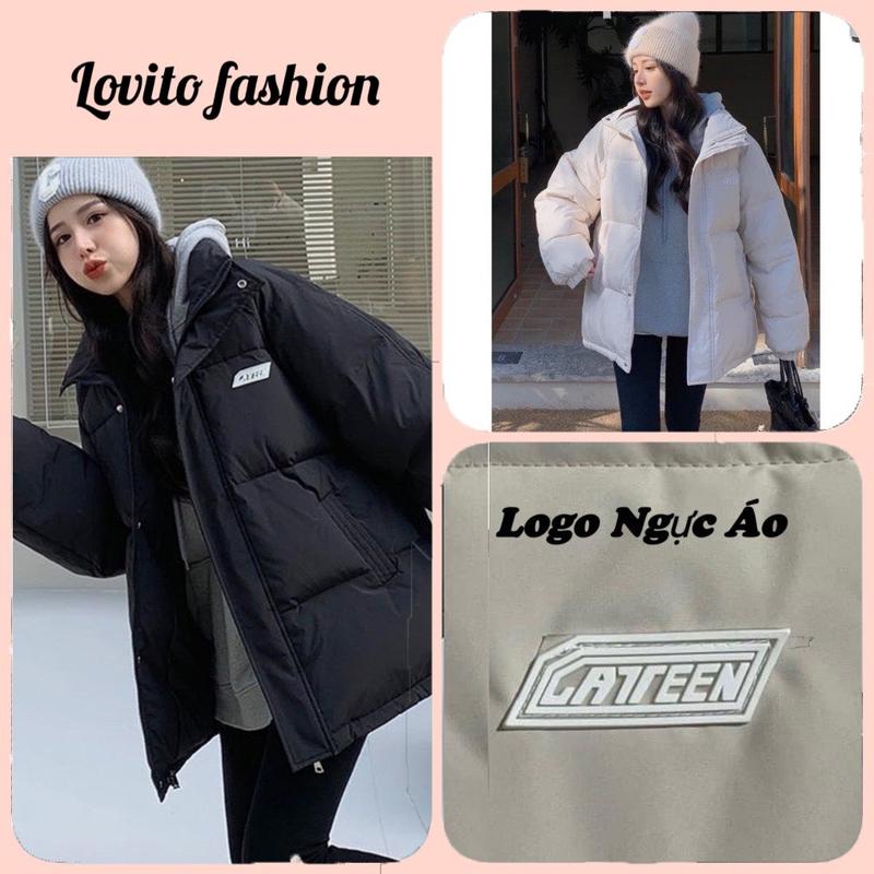 Áo phao béo unisex nam nữ form rộng rãi thiết kế mới mùa đông Đen