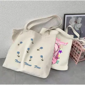 Tas Kanvas Pola Wajah Senyum Biru Kokoh Tahan Lama Bernapas Ukuran 30cm x 40cm Tas Kain Bahan Substansial Tanpa Tebal