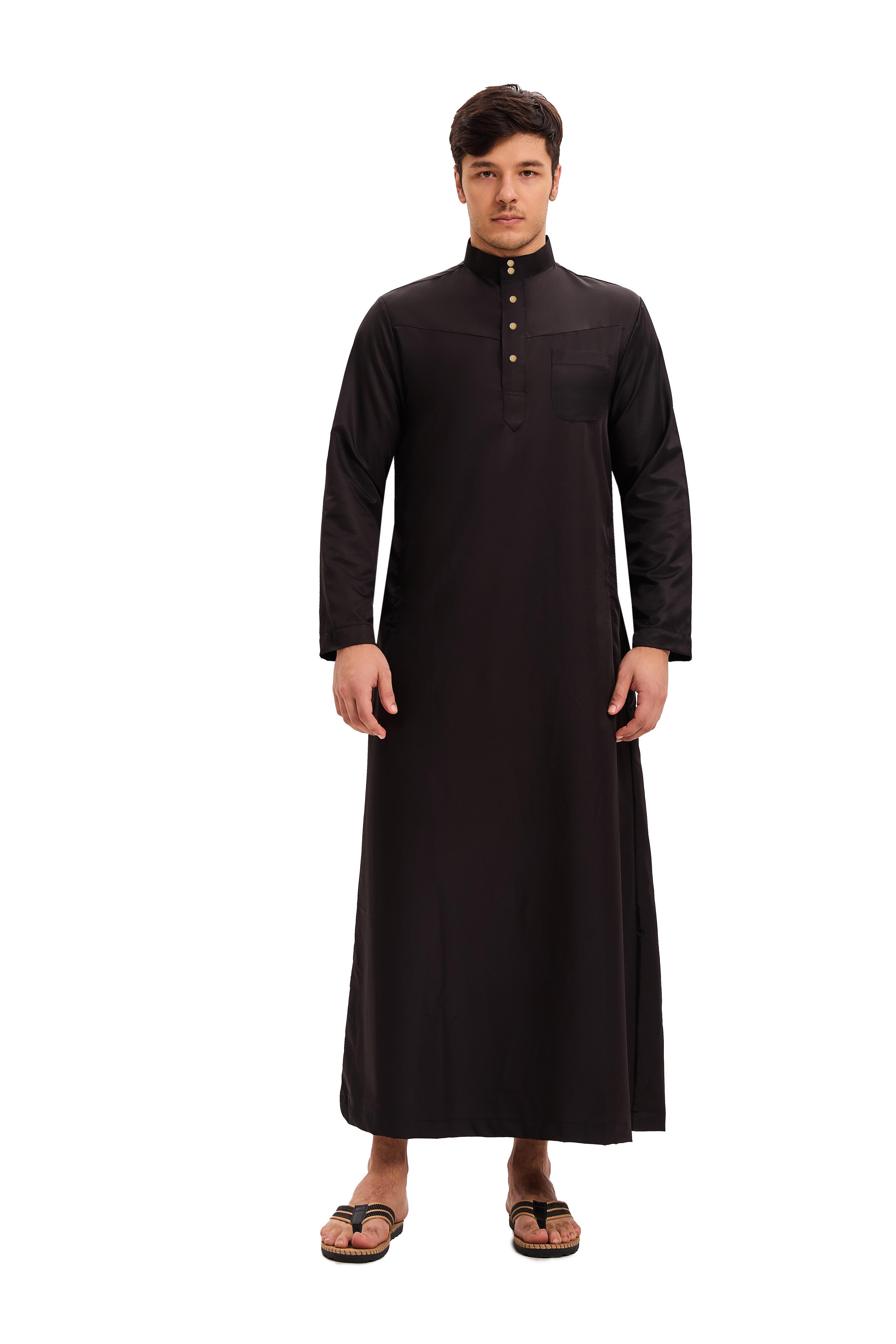 A-Jubah Muslim Pria Premium Lengan Panjang Lengan Pendek DEWASA ANAK-ANAK Jubah Slimfit Gamis Pria Busana Muslim Jubba Alfaan Jubah Alzan Hitam Putih Gamis Saudi