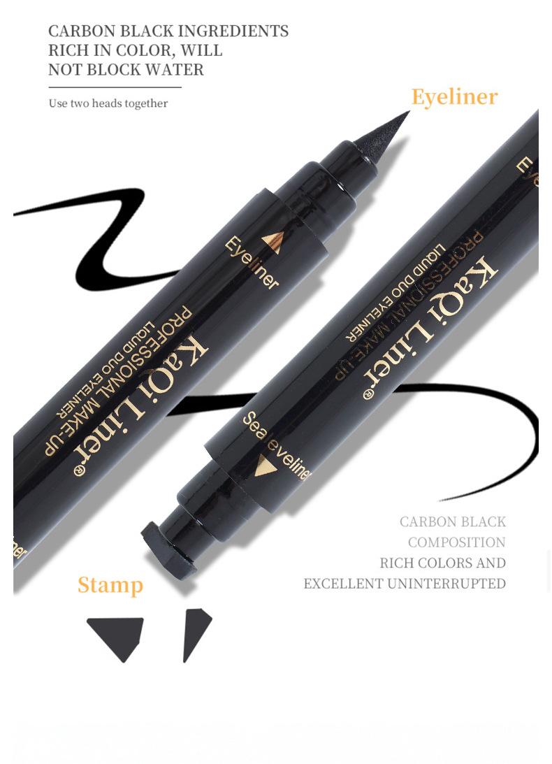 Product Introduction of Double Head Seal Eyeliner Waterproof non-smudging Delta Wing Tail Seal Eyeliner 17