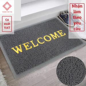Thảm lau chân chùi chân nhựa welcome chống trơn trượt thấm nước siêu thấm nhà bếp nhà tắm đầy đủ kích thước nhựa PVC