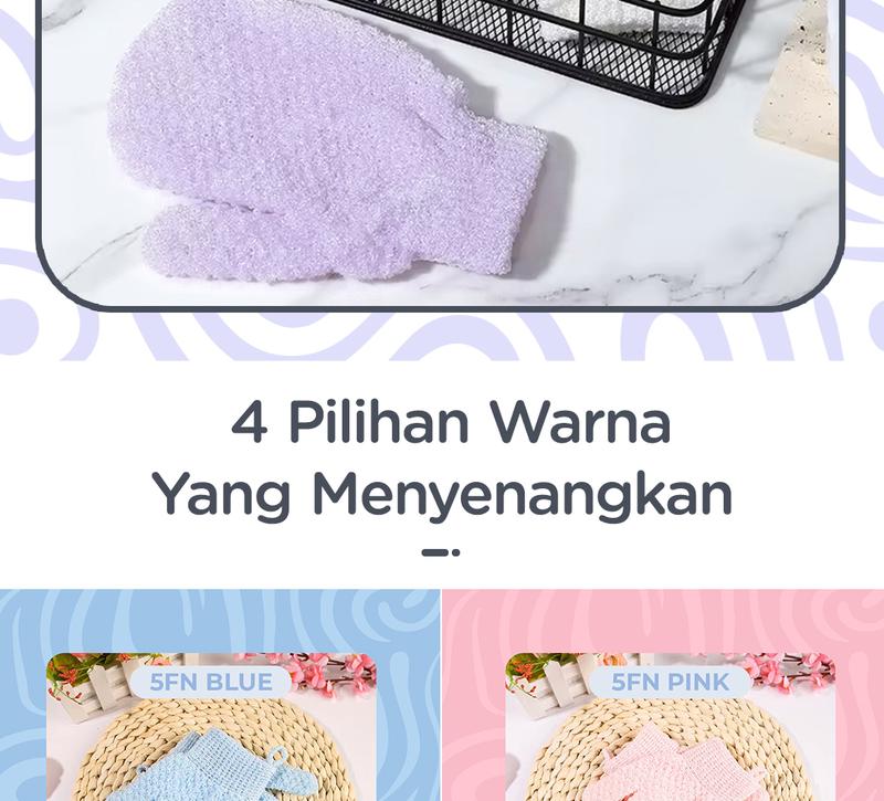 Product Introduction of Goto [COD] Truvic Bath Glove Sarung Tangan Mandi Penggosok Badan Penghilang Daki 19