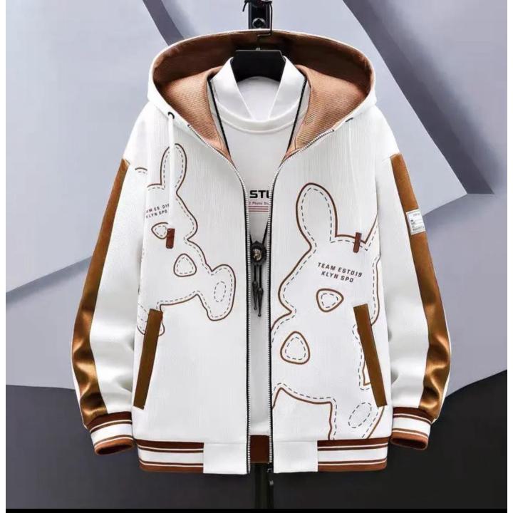 Product Introduction of Áo Khoác Nỉ Nam Mẫu Mới Phong Cách Thu Đông Họa Tiết Đẹp , Cool Ngầu GIỮ Ấm Cơ Thể Benzen Store Jacket Menswear Kem Đen 0