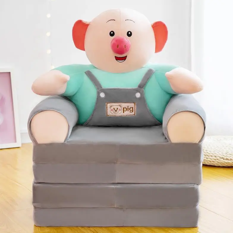 ￼Ghế Sofa Giường 4 tầng - Ghế Lười Hình Thú Cho Bé (Hàng loại 1) mẫu mới Voi 5
