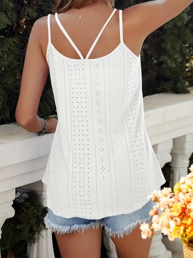Product Introduction of Women's Plain Cami Top, Casual Sleeveless Spaghetti Strap Top for Summer, Ladies Clothes for Daily Wear 9