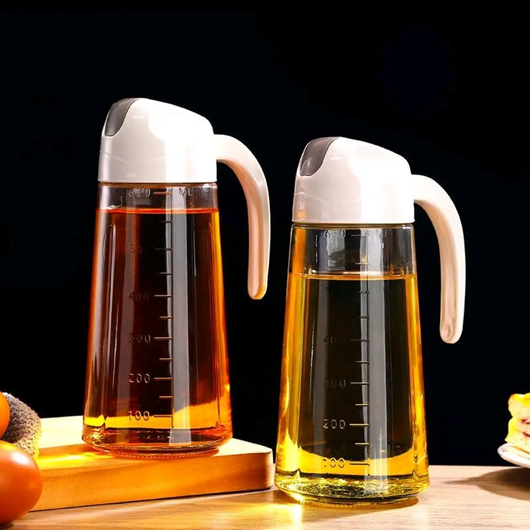 BOTOL MINYAK 630ML KACA / TEMPAT MINYAK 630 ML ANTI TUMPAH / BOTOL KACA MINYAK DAPUR / OIL Wadah Food Slip Resistant