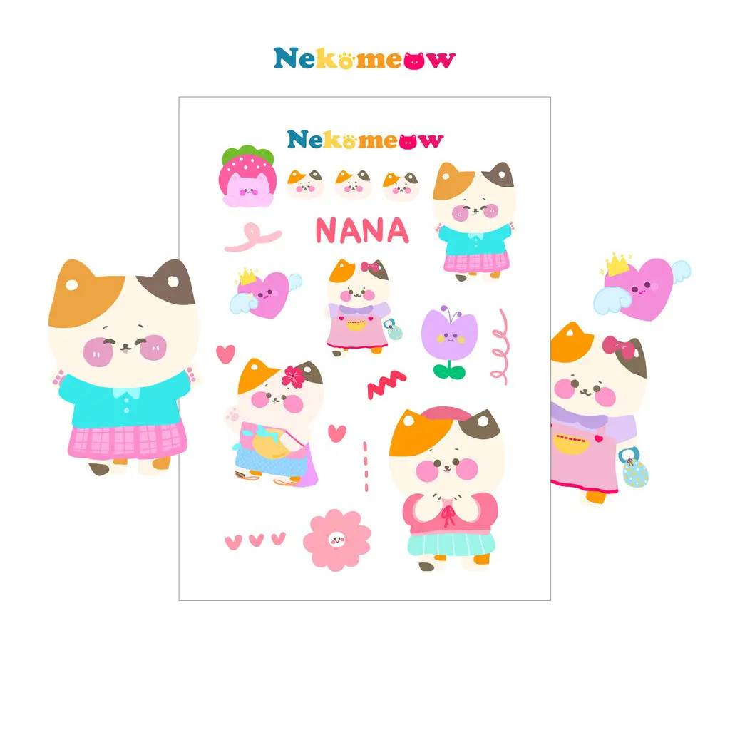 Nhãn dán Louis Montini (Nekomeow), nhãn dán trang trí DIY, lột và dán STK001