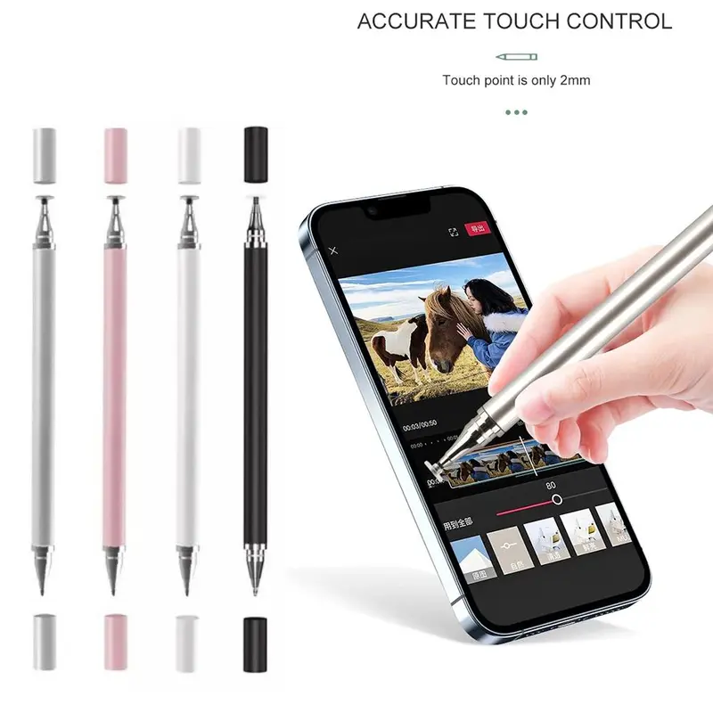 Bút Cảm Ứng 2 Trong 1, Bút Cảm Ứng Thông Dụng, Dành Cho Điện Thoại Thông Minh Android Và IOS Android, Bút Cảm Ứng, Thích Hợp Để Chụp Ảnh Và Viết 8