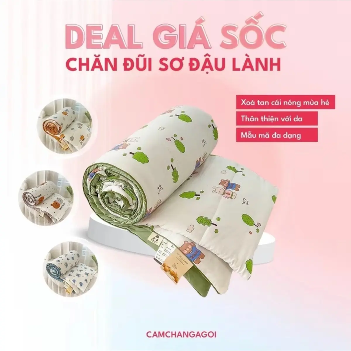 [ Chăn hè ] contton đũi xơ đậu nành chuẩn hàng nhập , loại 1, kích thước 2mx2m2