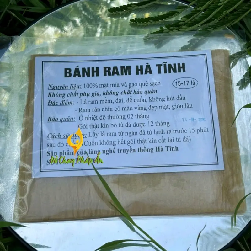 Ram( bánh tráng), cuốn chả giò ngon, giòn rất lâu, Đặc Sản Hà Tĩnh (15-17 lá),làm từ mật mía và gạo quê 1