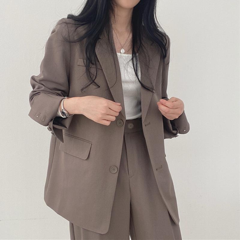 Product Introduction of Suit Jacket for Women 2024 Spring New Korean Style Coat Temperament Commute Blue Design Sense Niche Suit for Women 12