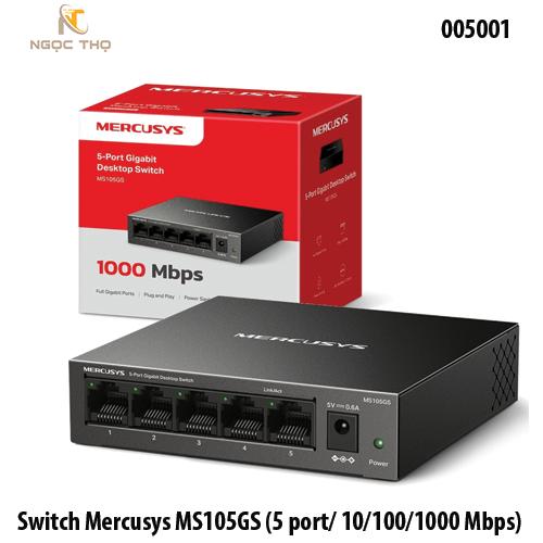 Chia mạng Mercusys MS105GS (5 port/ 10/100/1000 Mbps) - Switch Mercusys MS105GS (5 port/ 10/100/1000 Mbps) 0
