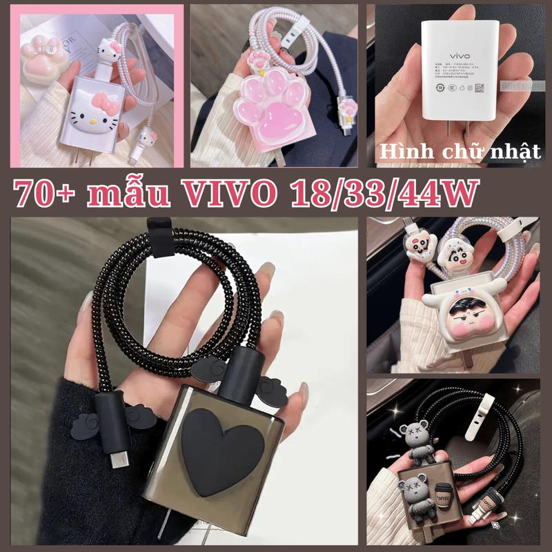 Bảo vệ sạc VIVO 18/33/44W bảo vệ cáp sạc tránh đứt gãy chất liệu TPU nhiều mẫu thiết kế đặc biệt 2024