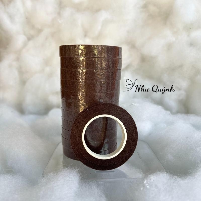 Lốc 12 cuộn băng keo sáp quấn cành, làm thân cây hoa giả, handmade, quấn thân hoa trang trí 1