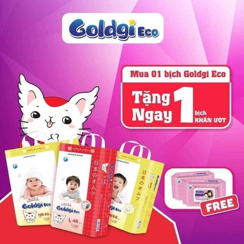 Mua 1 Bỉm Goldgi Eco tặng 1 khăn ướt  Cho Bé