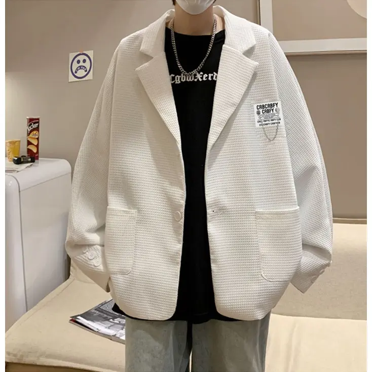 [BLZ02] Áo Blazer Hai Lớp Phom Thụng Dành Cho Nam, Kiểu Dáng Thanh Lịch Và Trẻ Trung