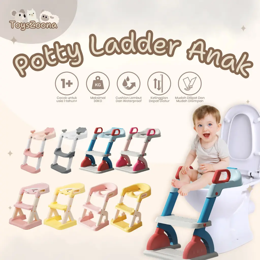 ToysZoona Baby Potty Ladder Chair Seat Toilet Training Pispot Anak Bayi Kursi