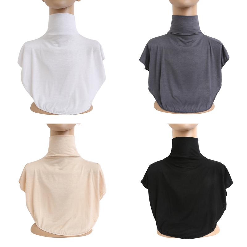 Eid Hijab Cover Detachable Mock Neck Cover Fake Turtleneck Collars ...